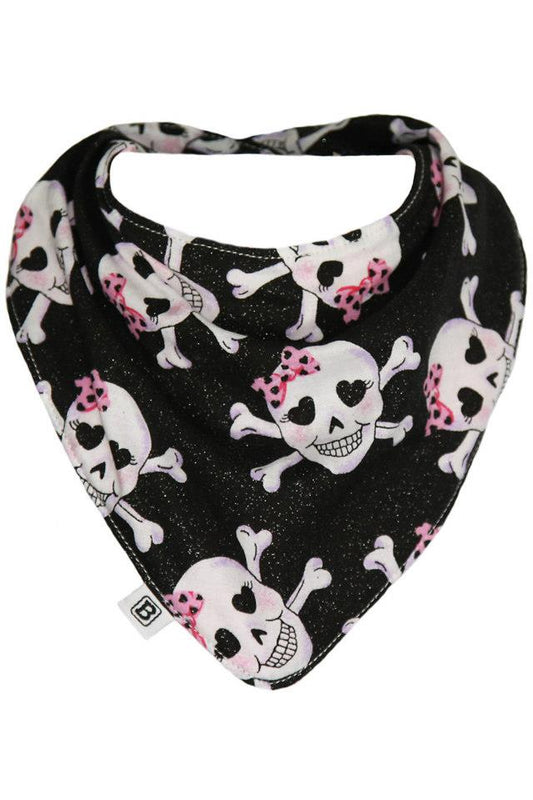 Bandana Bib - Skull & Bows
