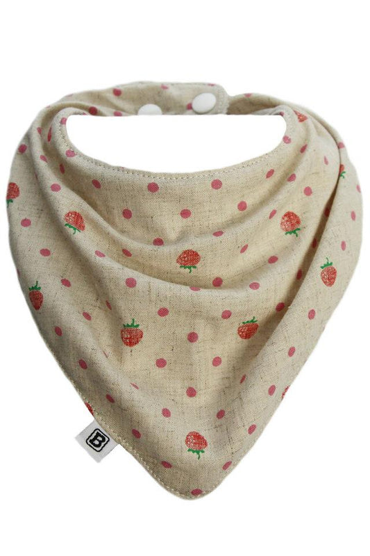Bandana Bib - Strawberry Spot