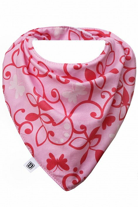 Bandana Bib - Pink Swirls